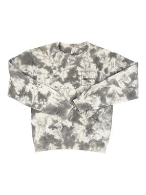 CREAMERY X - Oversized Tie-Dye Gray Crewneck Sweatshirt - Be Unexpected - S